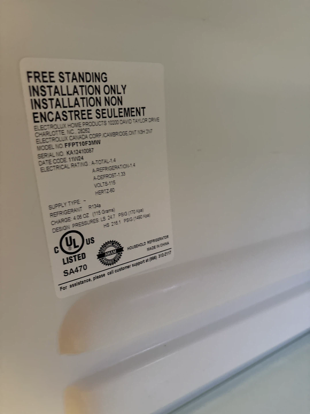 🥕Frigidaire Refrigerator - photo 3