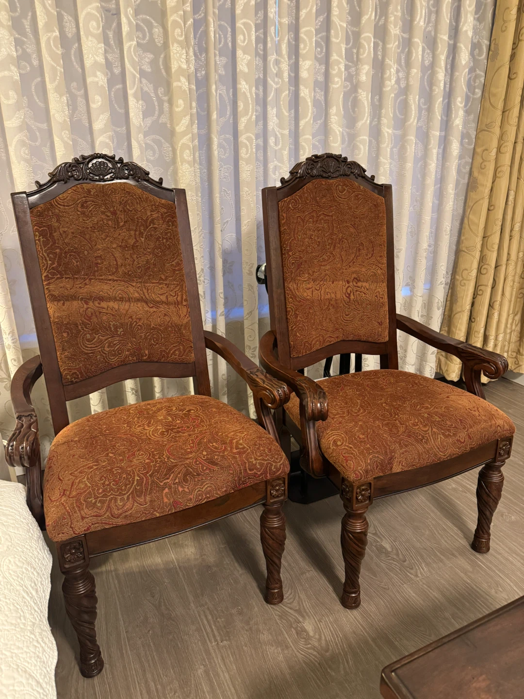 Ashley Solid Wood Dining Arm Chairs (Set of 2)