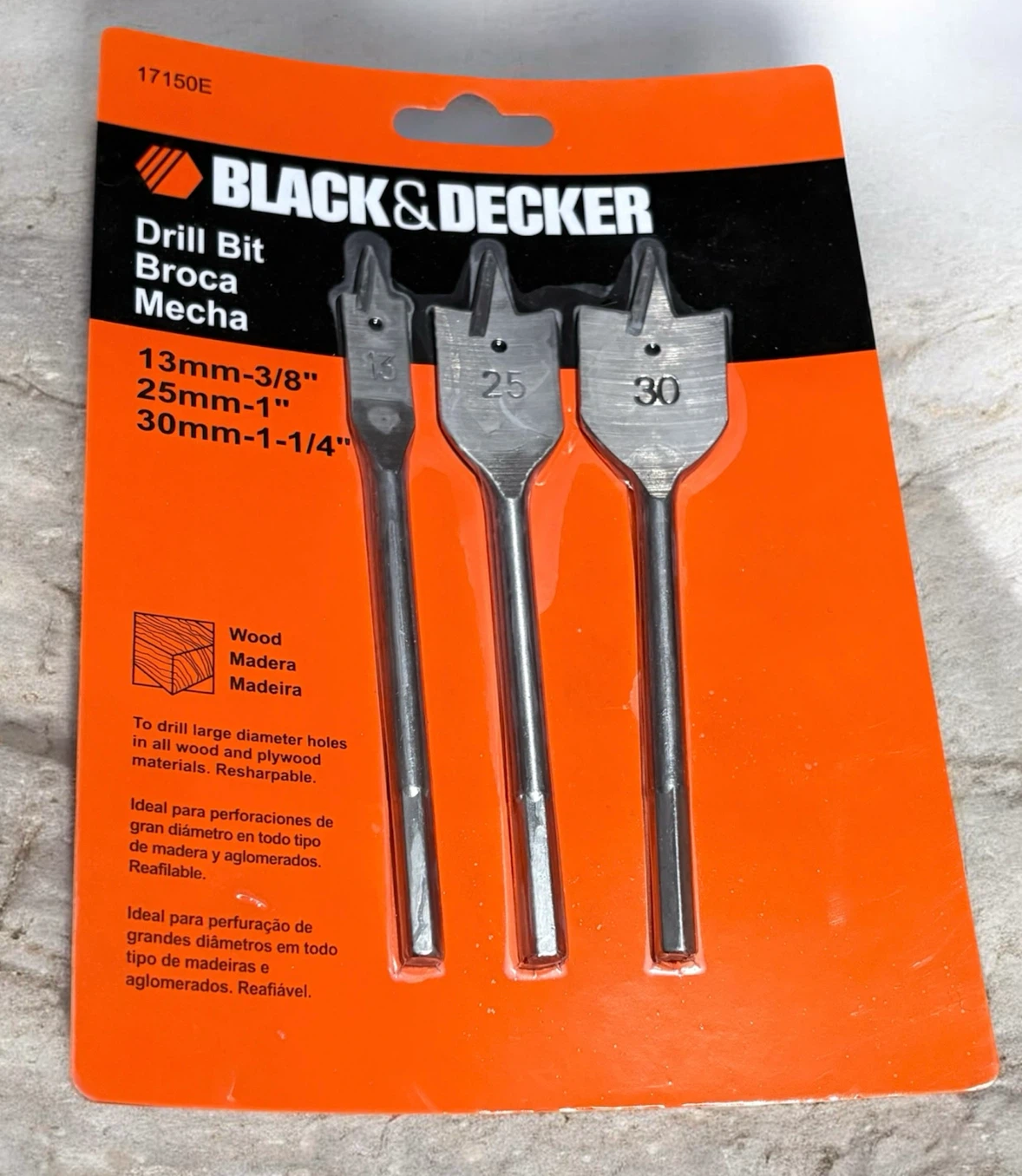 Black & Decker Spade Drill Bit Set