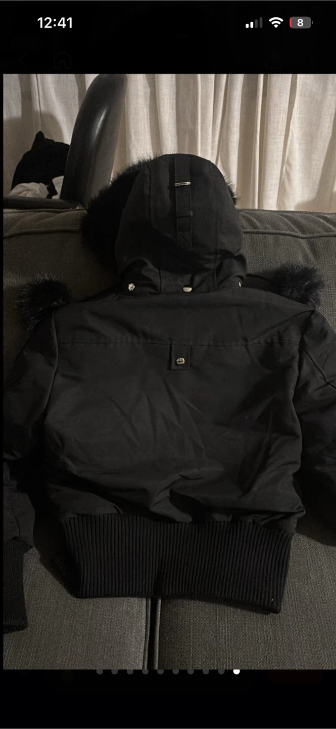 Moose Knuckles Black Bomber Jacket