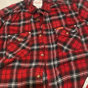 Lee Cooper Red Plaid Flannel Shirt - Size Medium