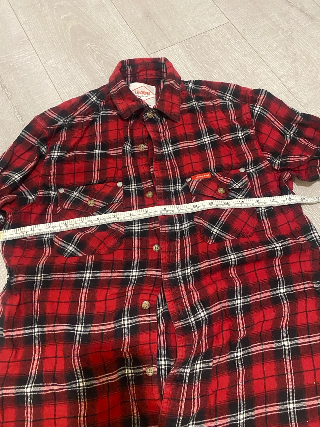 Lee Cooper Red Plaid Flannel Shirt - Size Medium - photo 4