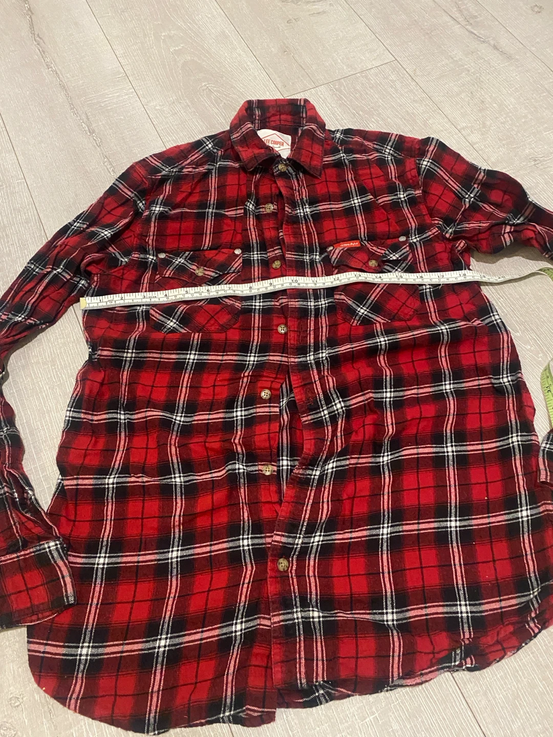 Lee Cooper Red Plaid Flannel Shirt - Size Medium - photo 5