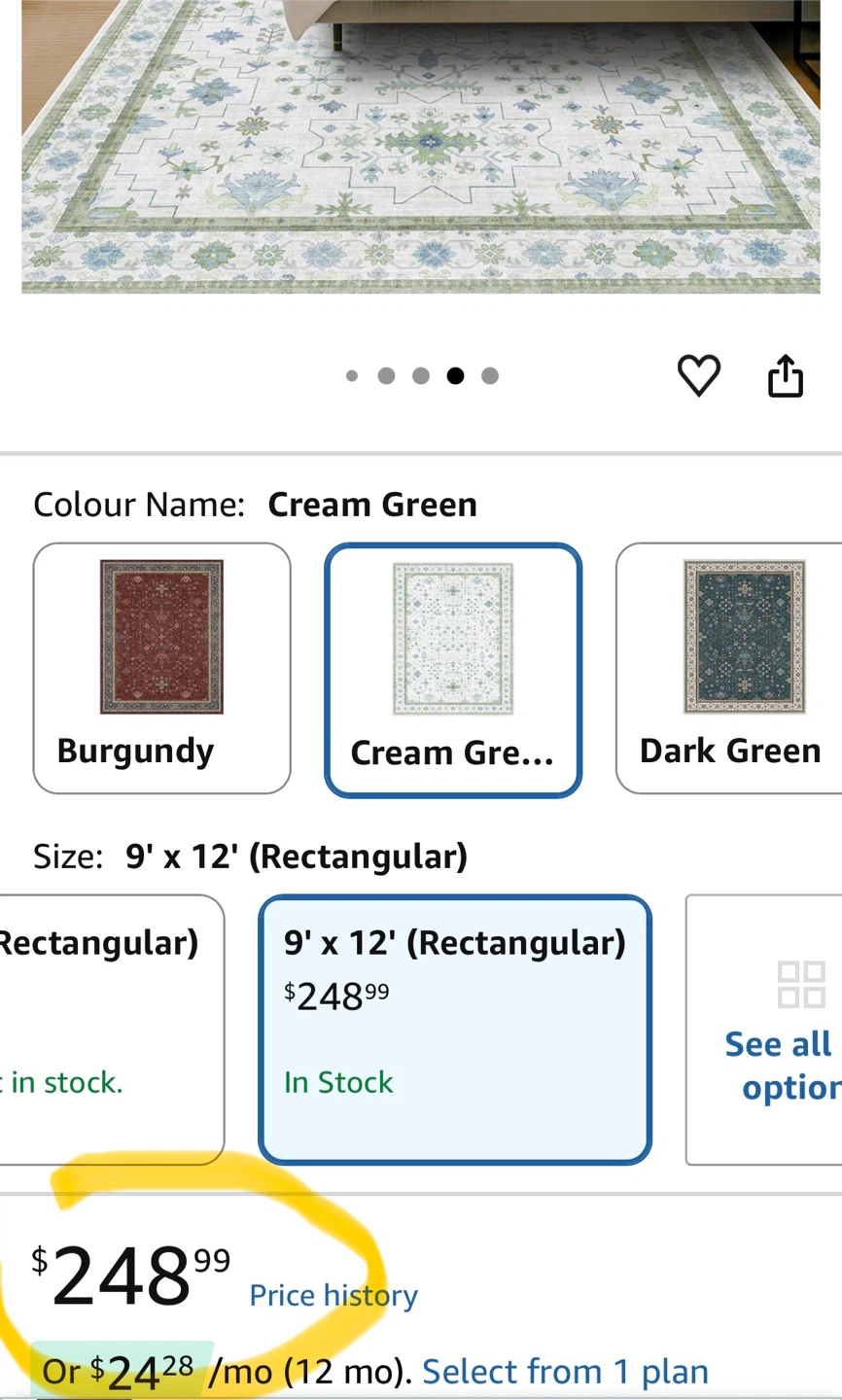 Cream Green Oriental Area Rug 9' x 12' - photo 2