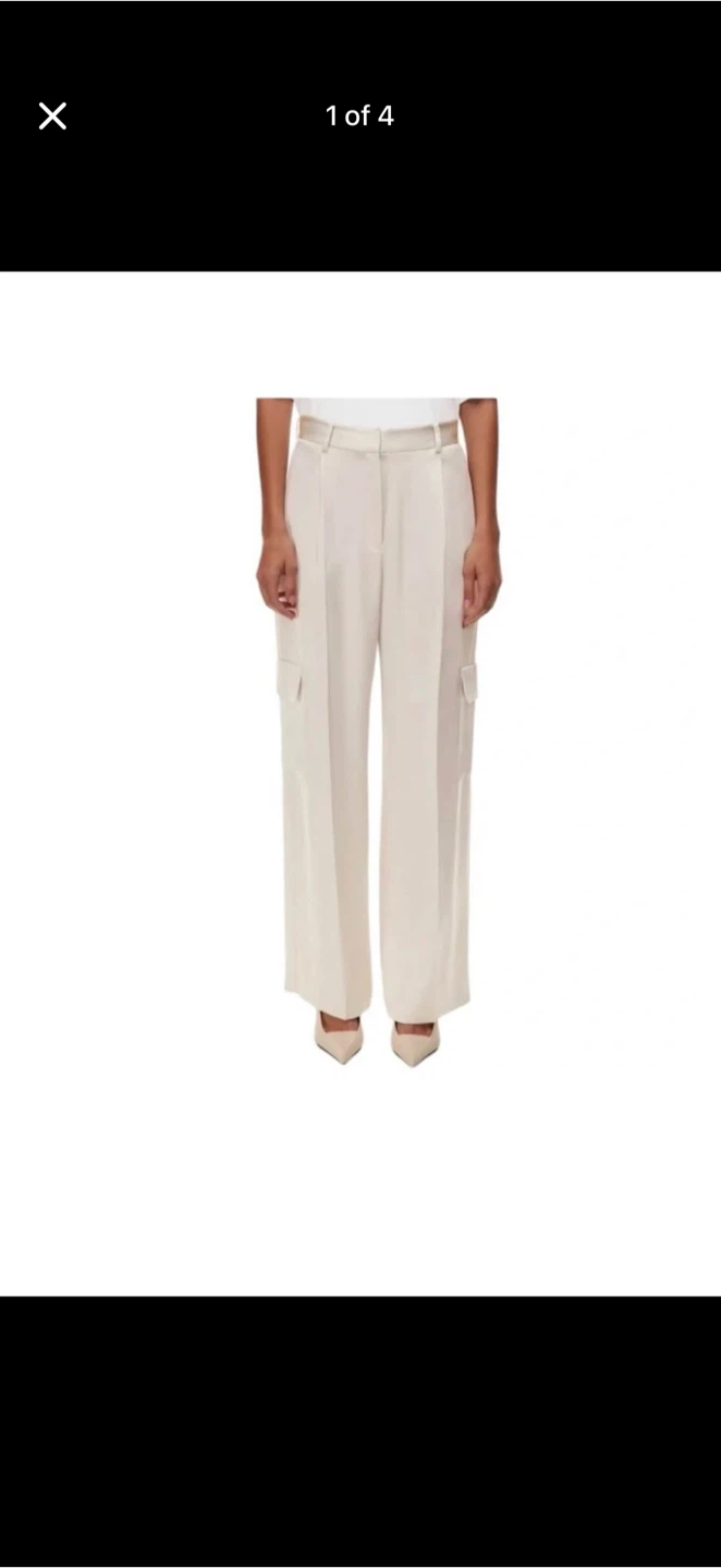 Aritzia Cream Cargo Pants