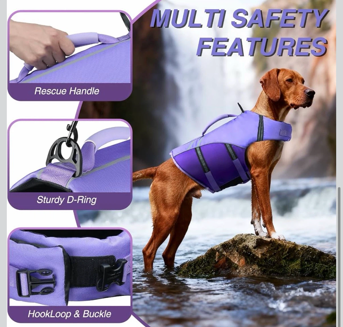 NEW With Tags Vivaglory Dog Life Jacket. SIZE MEDIUM - photo 2
