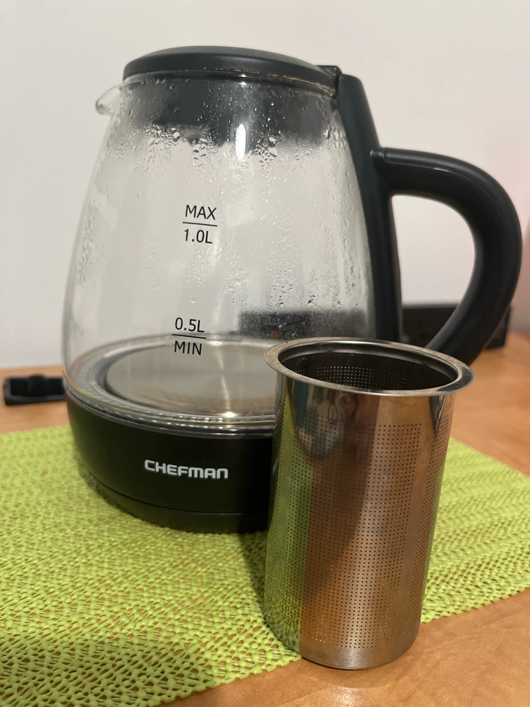 Chefman Glass Electric Kettle with Infuser - photo 3