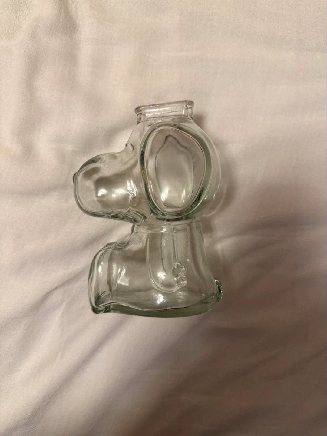 Vintage Snoopy clear glass piggy bank - photo 3