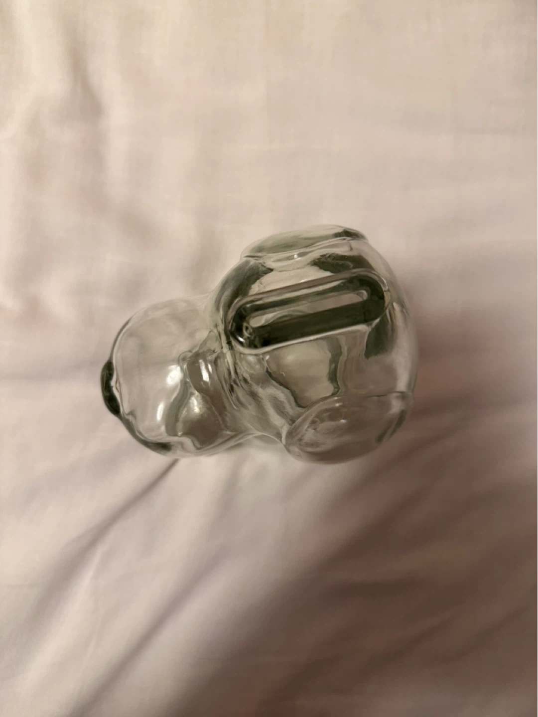 Vintage Snoopy clear glass piggy bank - photo 4