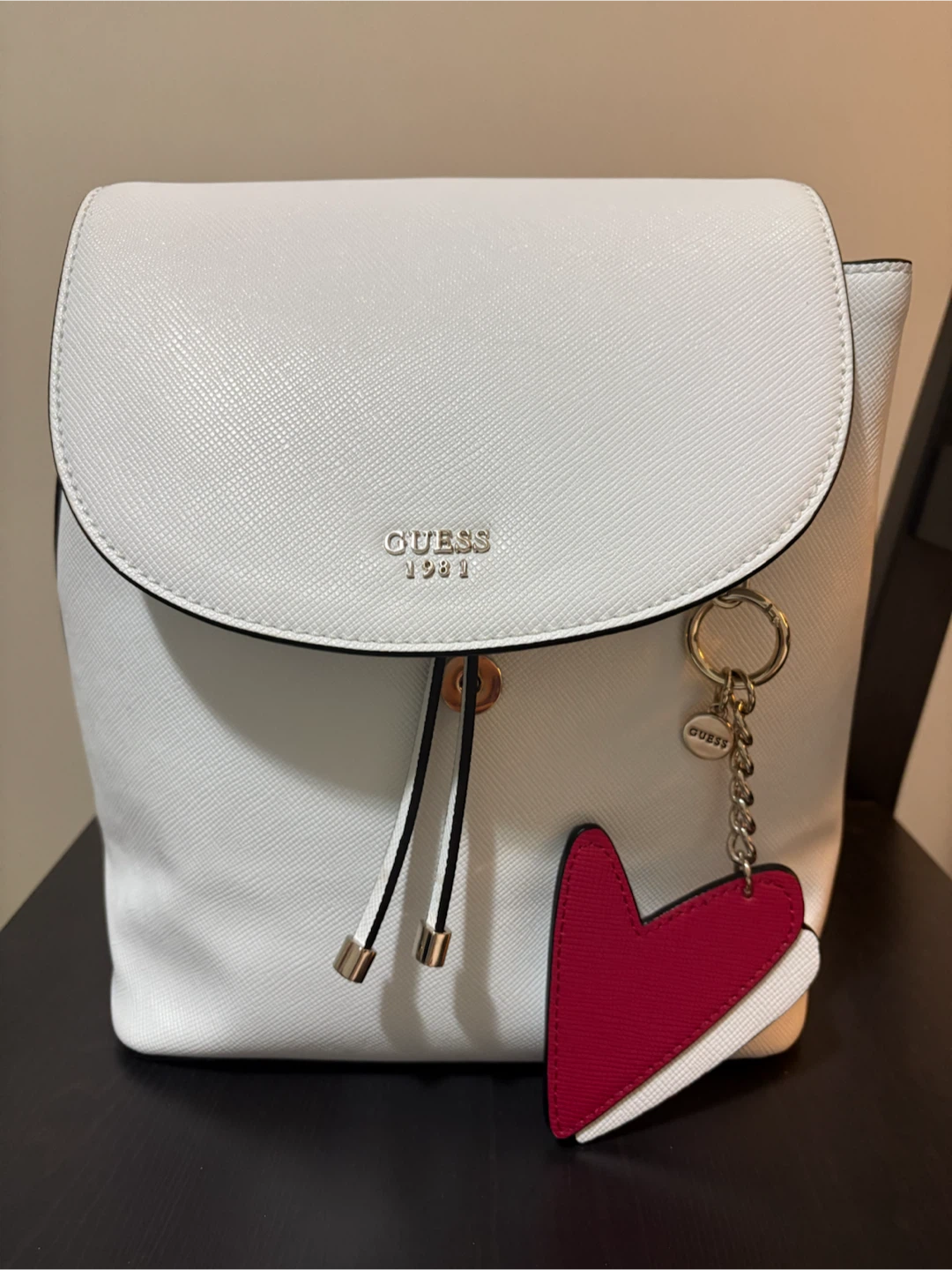 New Guess Backpack with Heart Charm