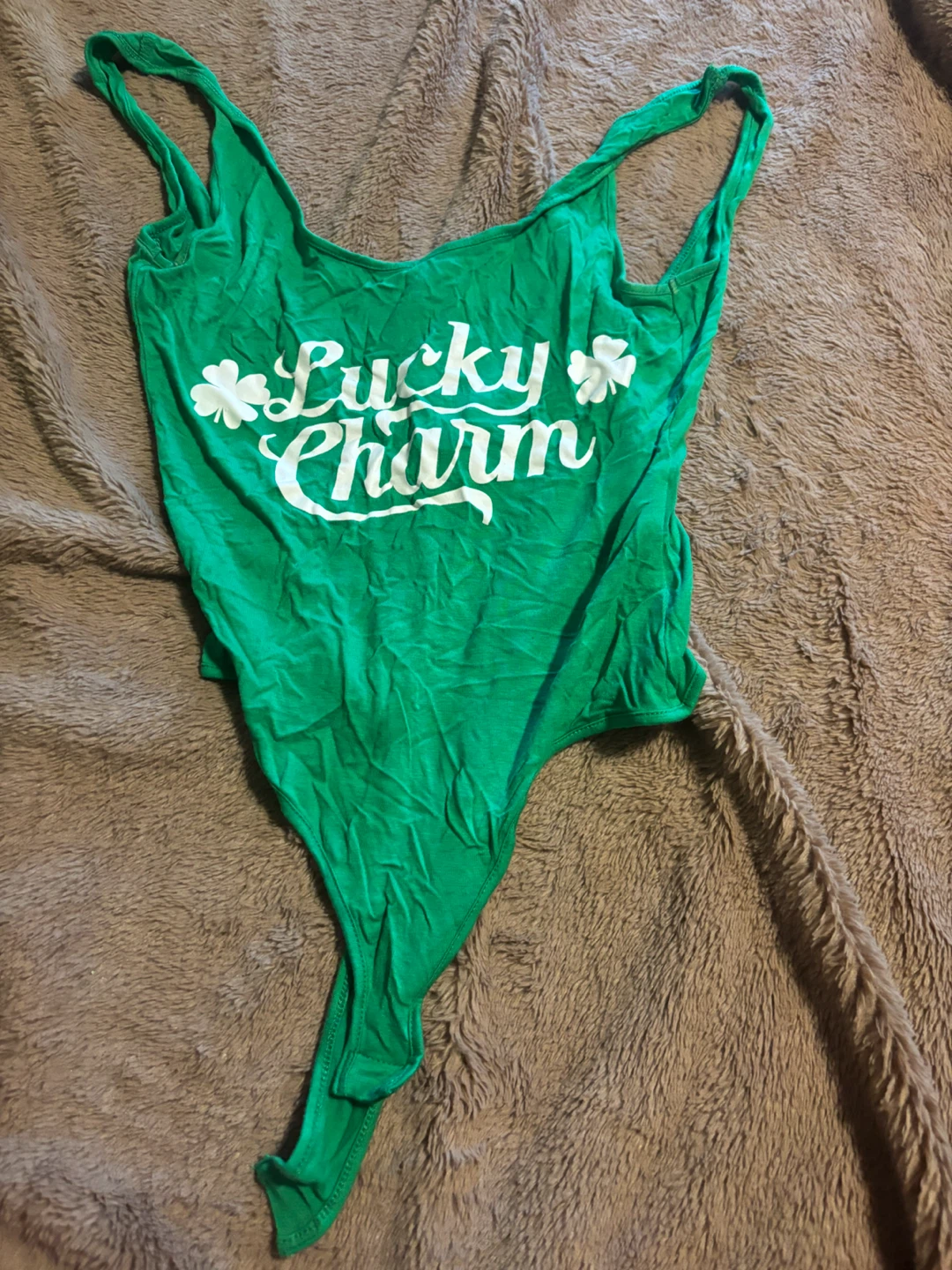 Soho Heritage Green 'Lucky Charm' Graphic Bodysuit