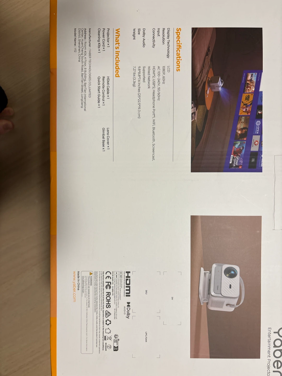 Yaber Projector V12 - photo 3
