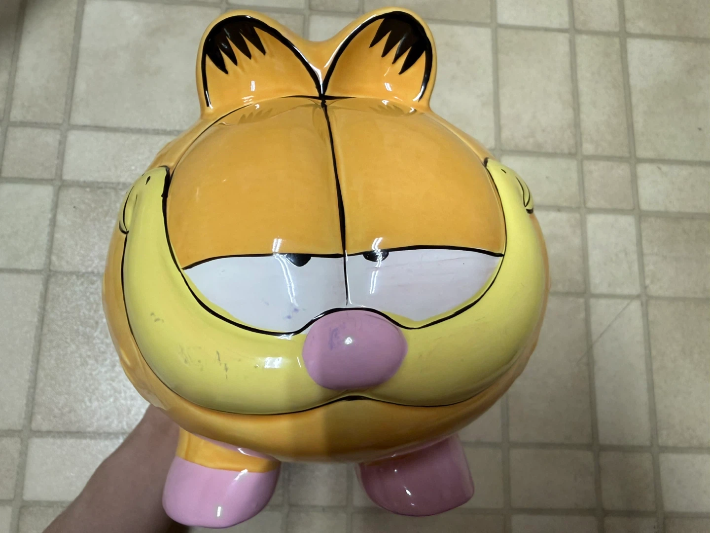Vintage 1997 ceramic large Garfield bank - photo 5