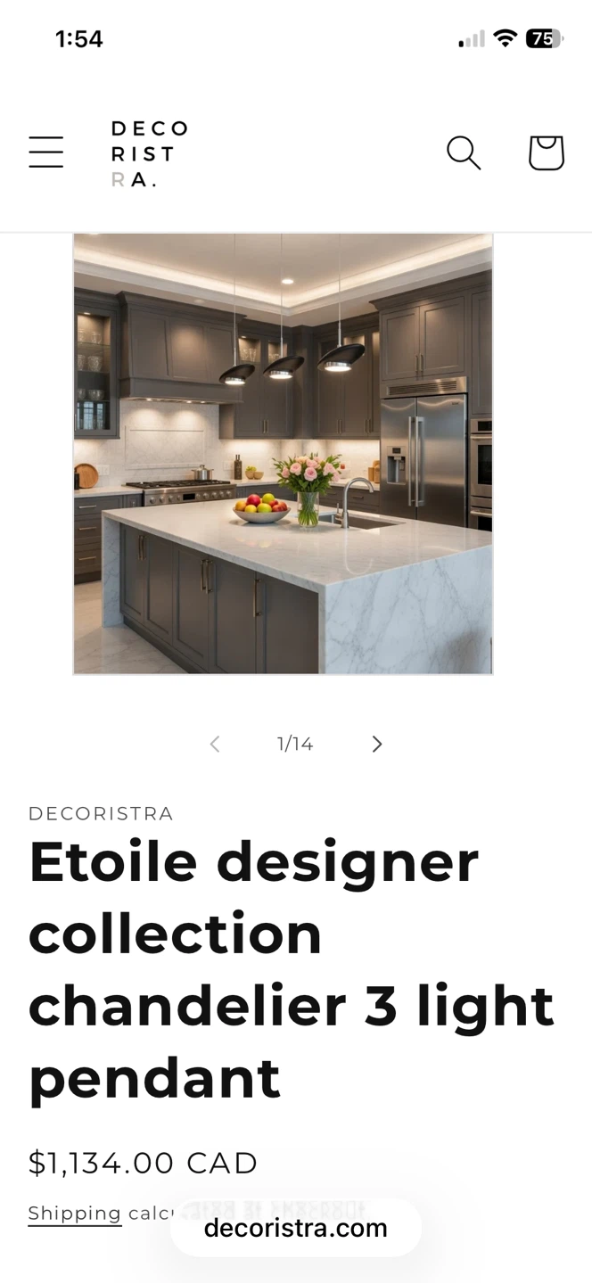 DECORISTRA Etoile 3-light Chandelier Pendant - photo 3