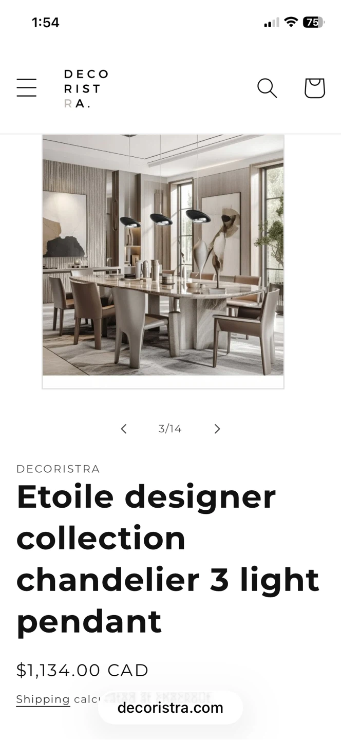 DECORISTRA Etoile 3-light Chandelier Pendant - photo 4