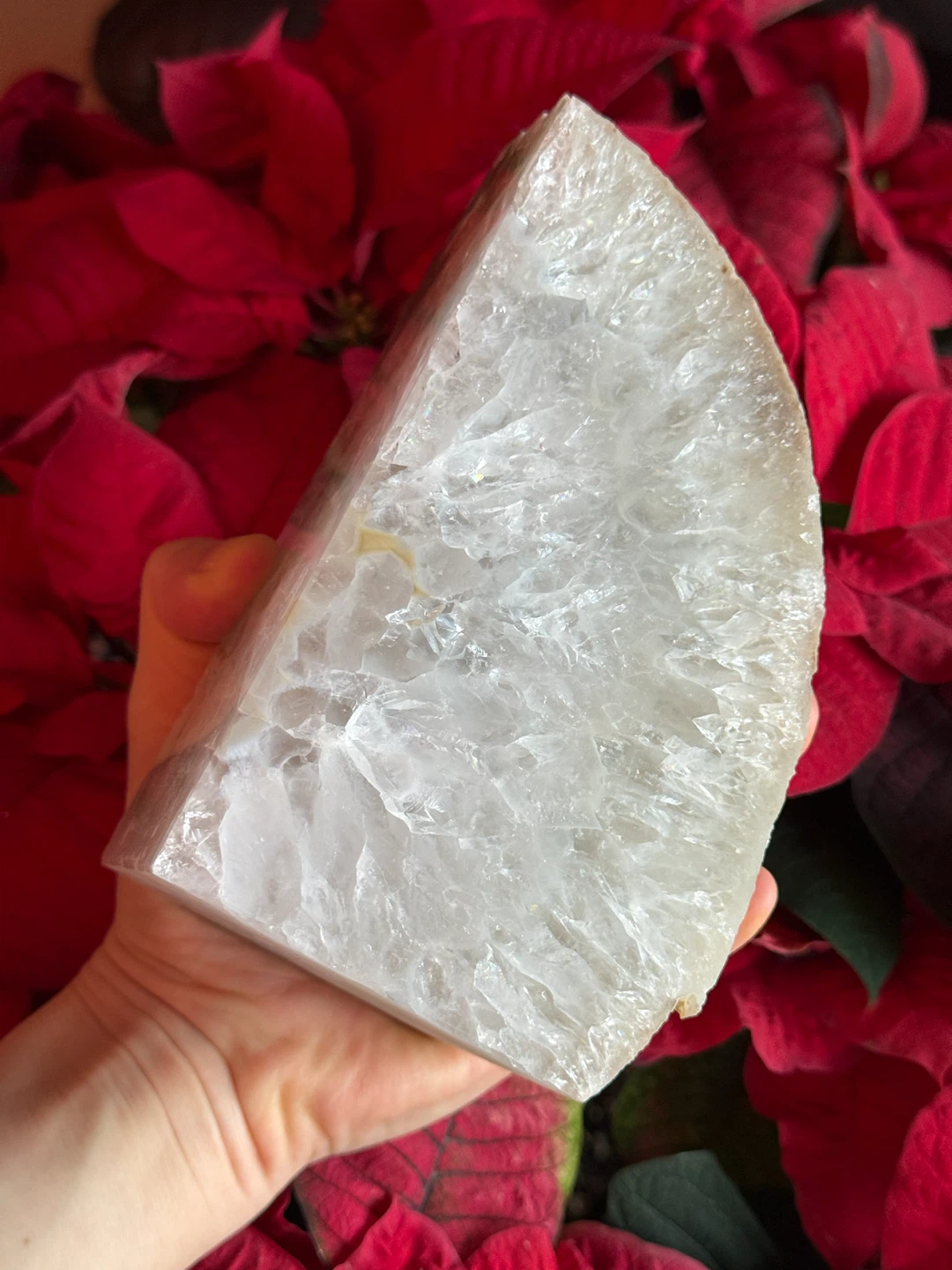 Natural Large Heavy Polished Brazilian Quartz Bookend - photo 2