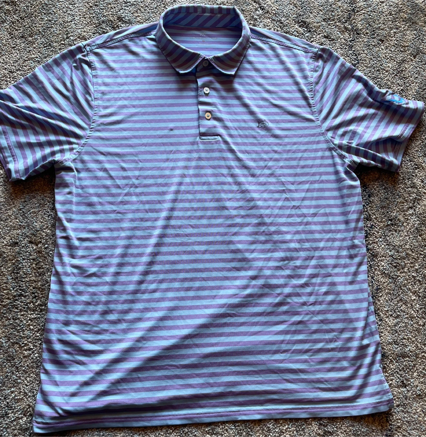 Southern Tide Striped Polo Shirt - XL