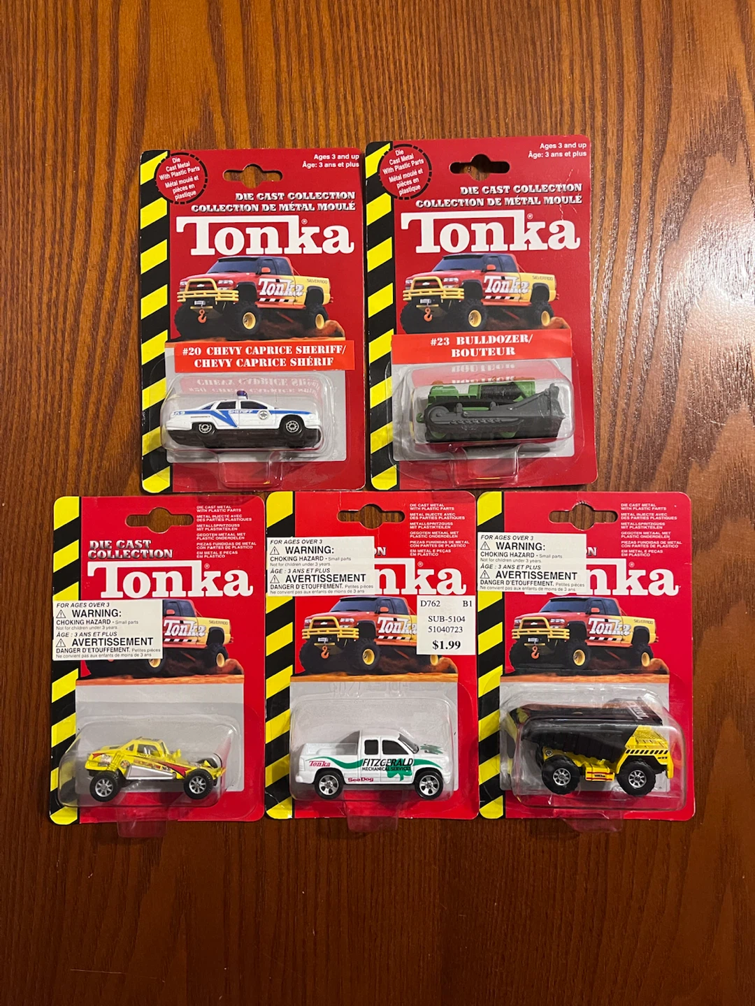 VINTAGE (1999-2001) TONKA  VEHICLES (1:64 Scale diecast)