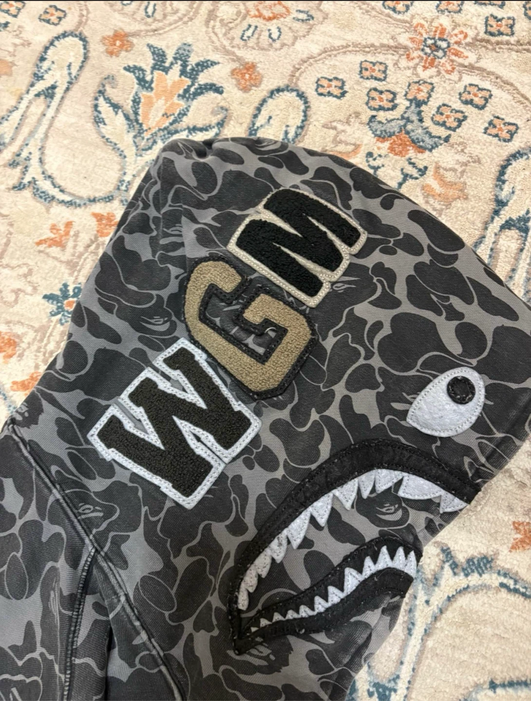A Bathing Ape Camo Shark Hoodie Size L - photo 4