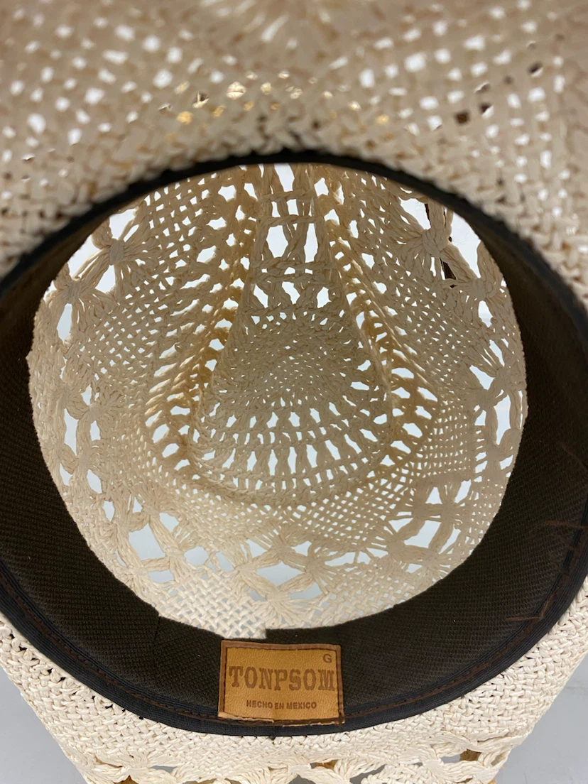 TONPSOM crocheted straw cowboy hat with Corona logo - photo 5