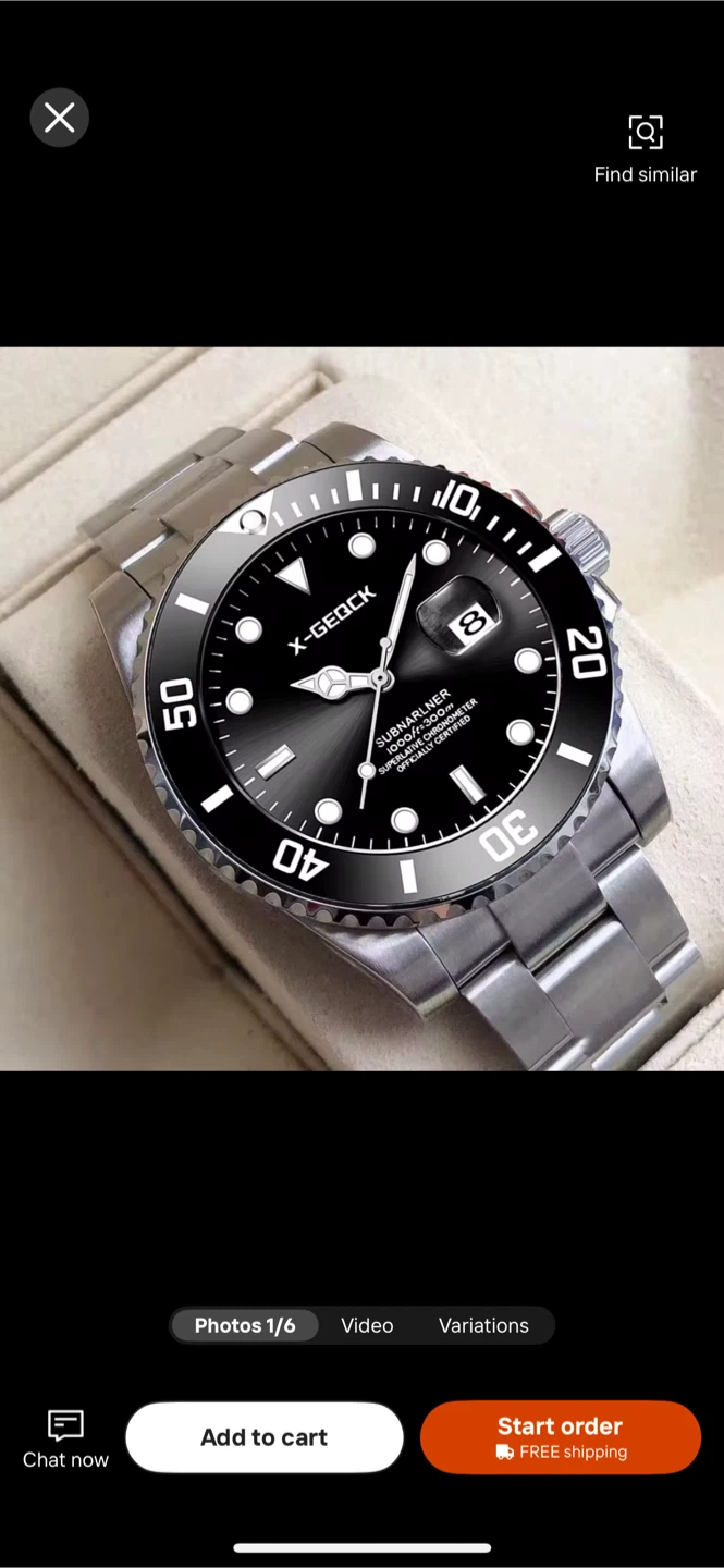 X-GEQCK Subnarlner Automatic Chronometer Watch