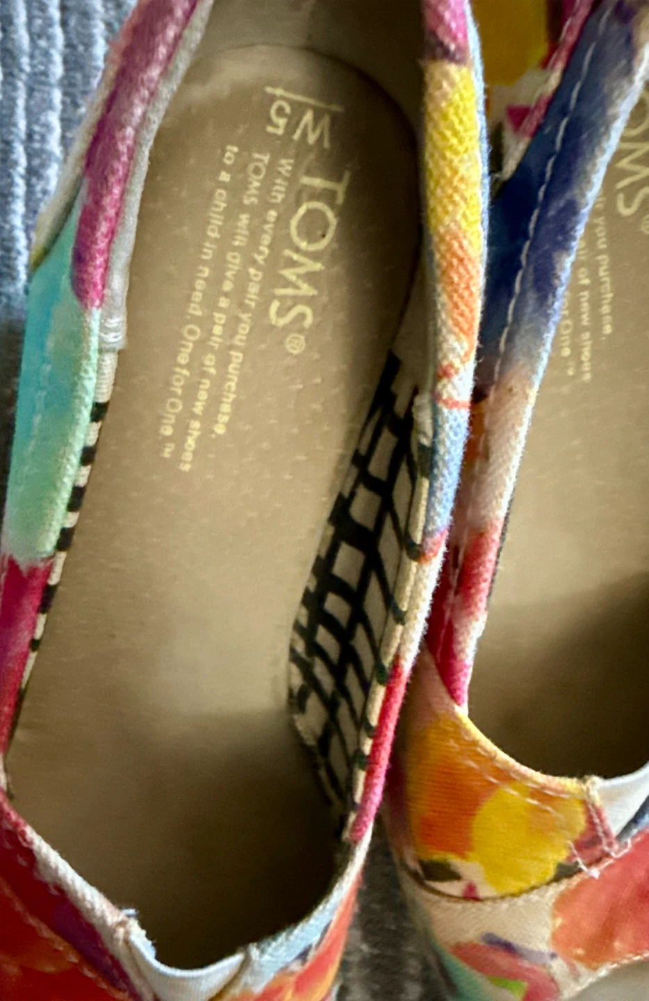 TOMS Women's Wedge Espadrilles Size 5 Multi-colour Floral - photo 5