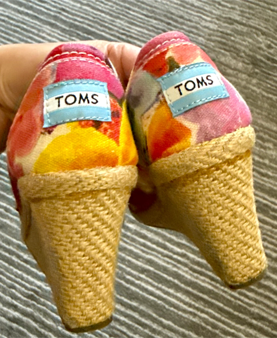 TOMS Women's Wedge Espadrilles Size 5 Multi-colour Floral - photo 4