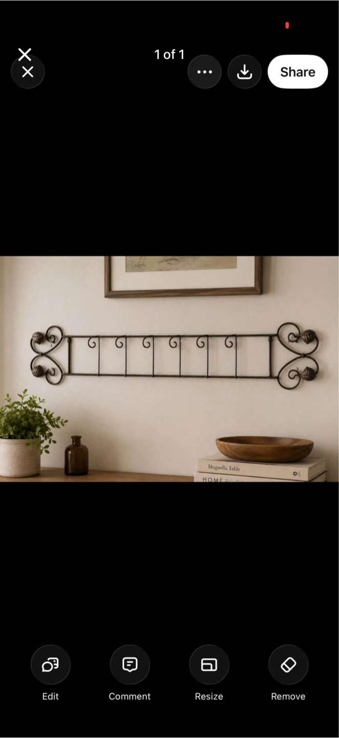 Black Metal Wall Shelf