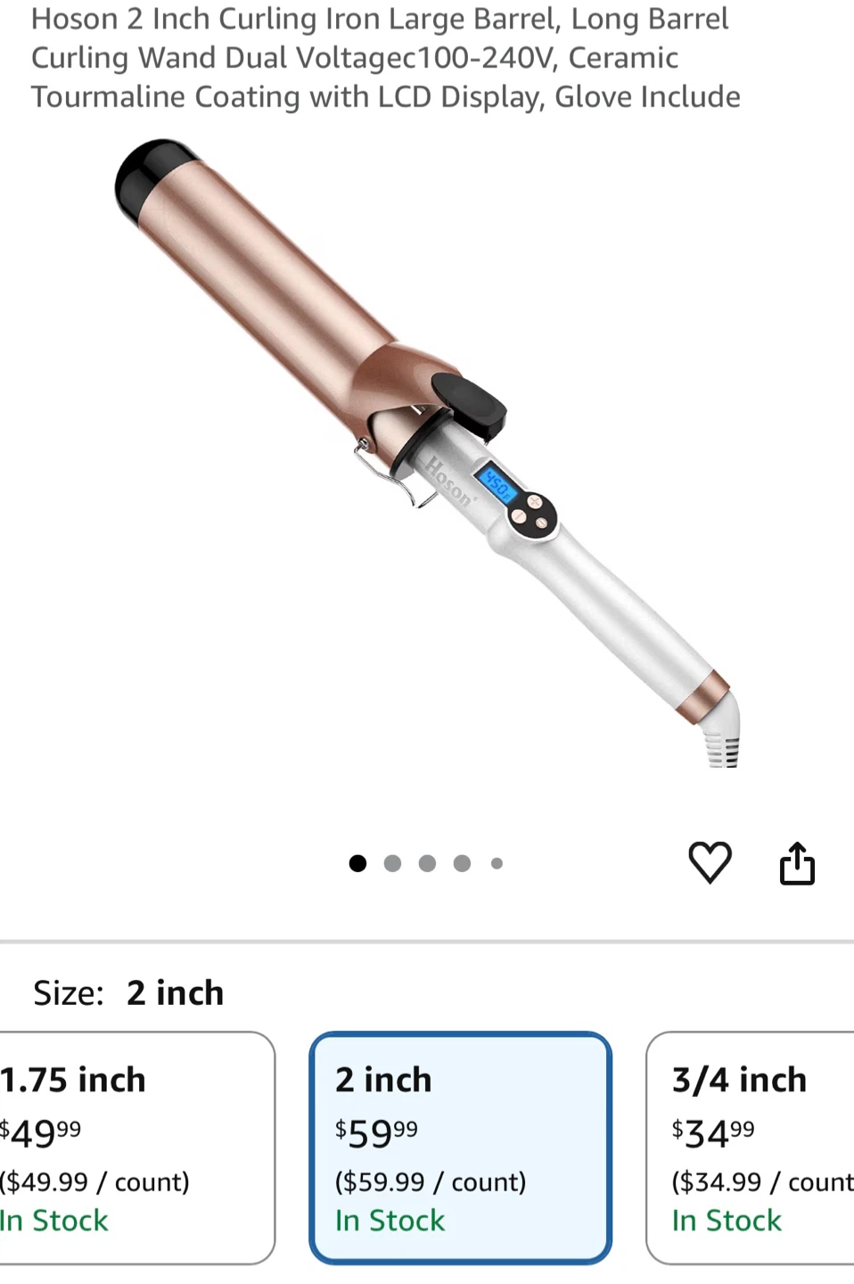 Hoson 2 Inch Curling Iron - photo 2
