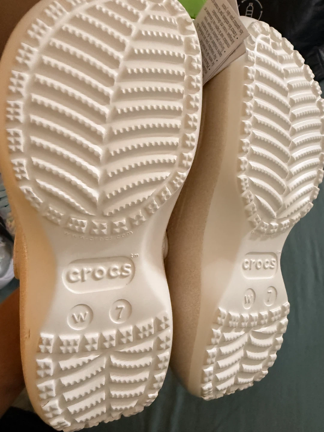 Crocs Classic Clog Sandals - Women's Size 7 - Beige Glitter - photo 2