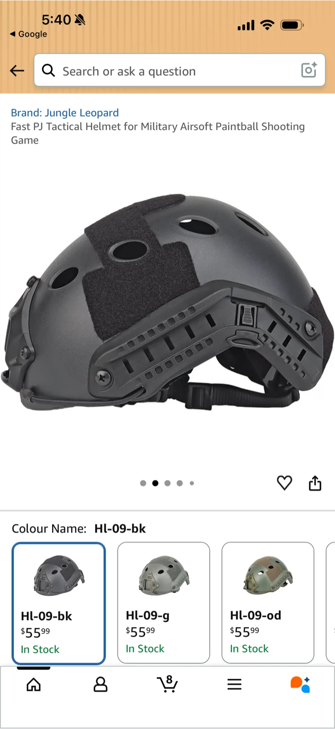 Fast PJ Tactical Helmet for Airsoft/Paintball - photo 2