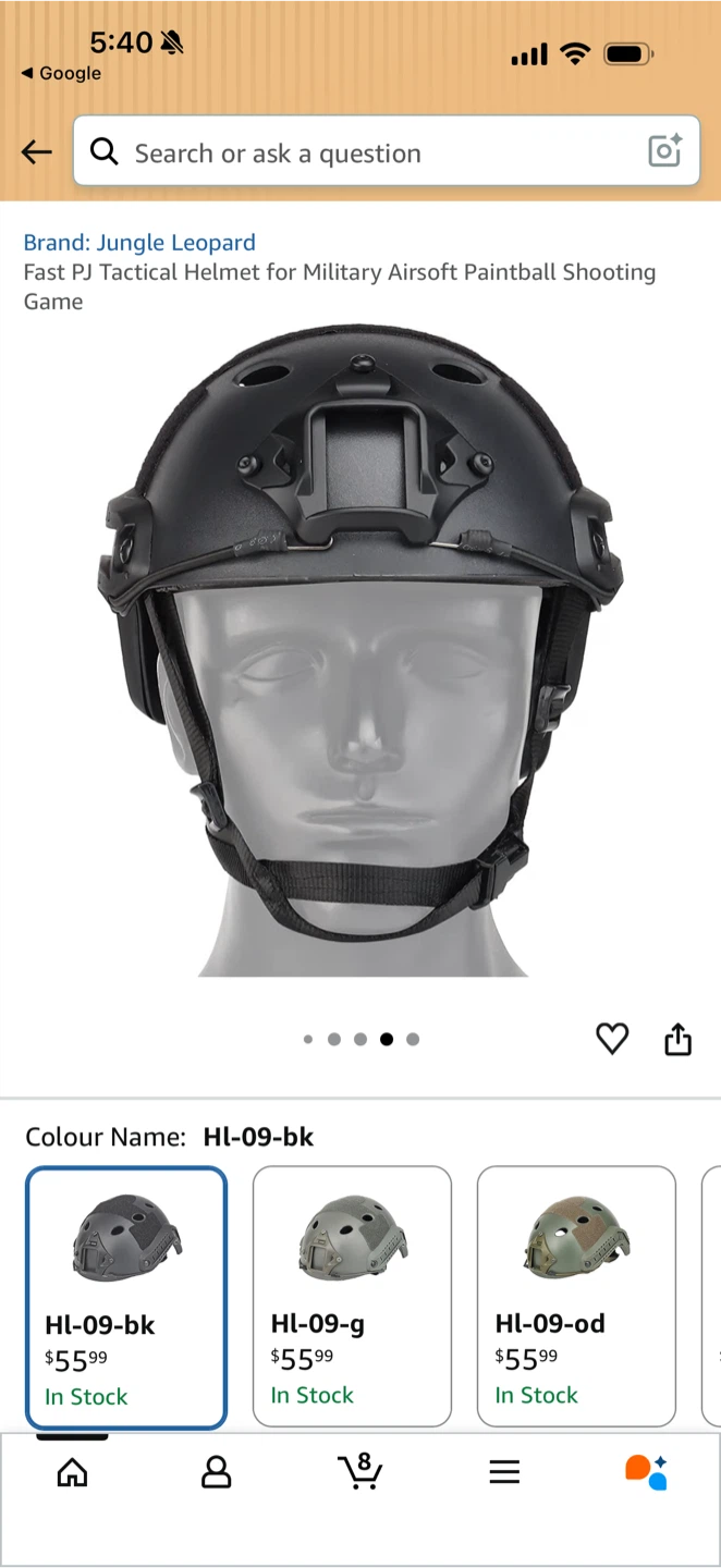 Fast PJ Tactical Helmet for Airsoft/Paintball - photo 3