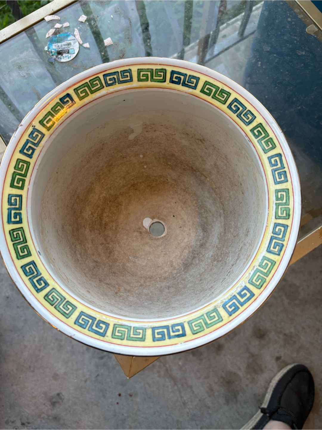 Vintage Hand Painted Decorative Ceramic Planter Pot - photo 4