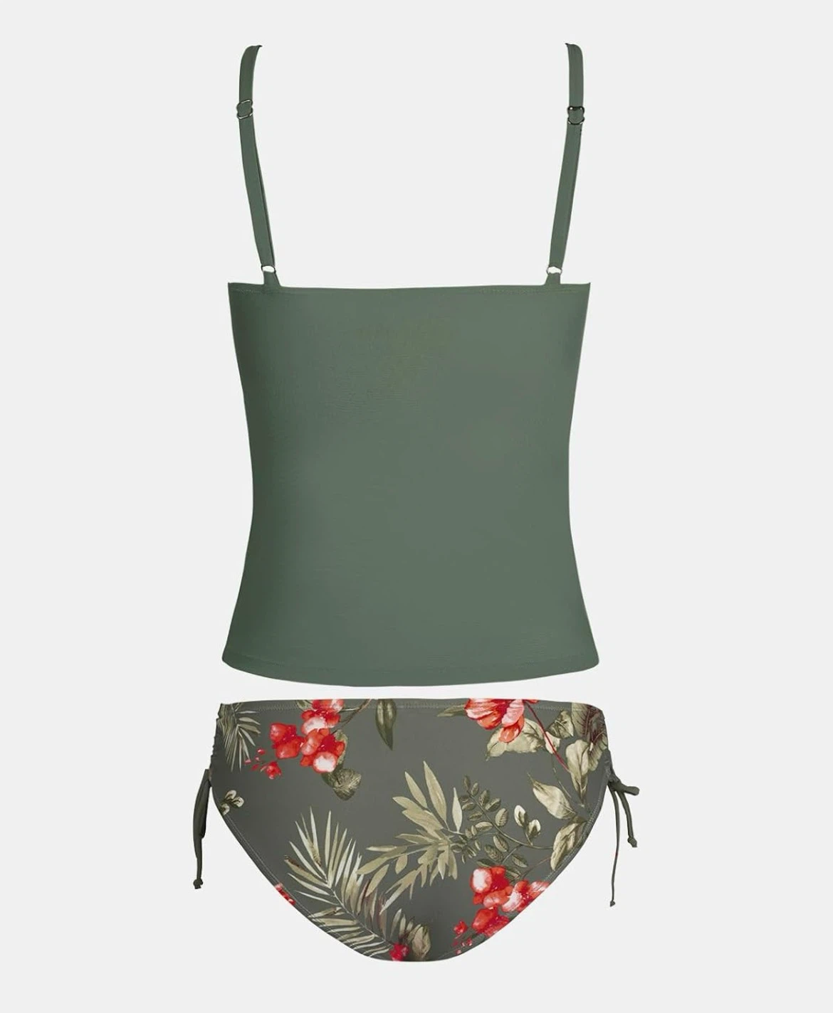 Cupshe Green Floral Tankini Swimsuit M - photo 2