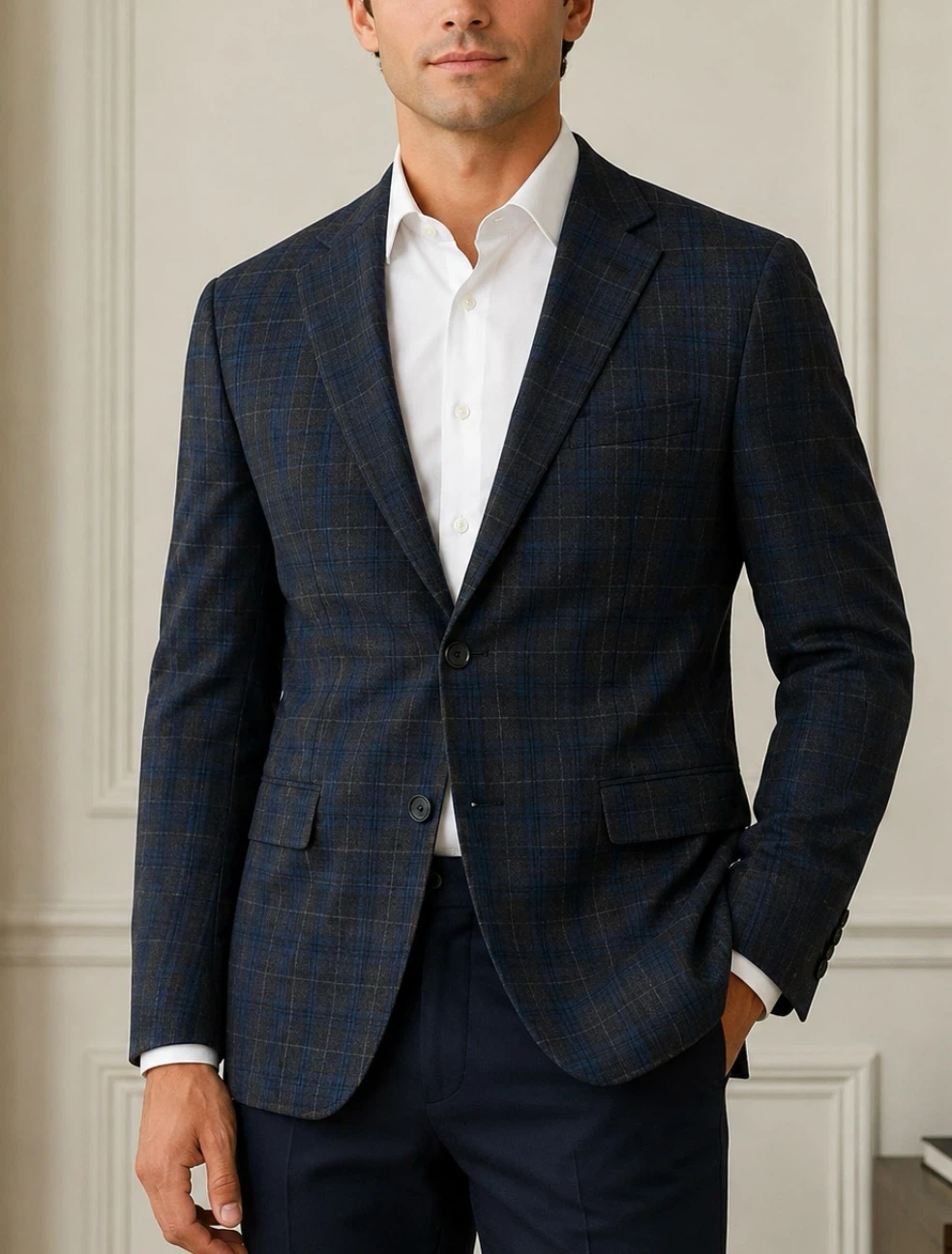 Daniel Hechter Paris Plaid Blazer