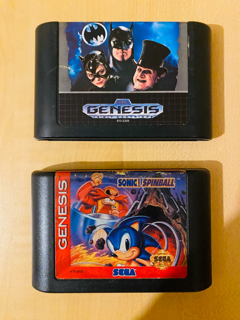 Sega Genesis Games - Batman Returns & Sonic Spinball