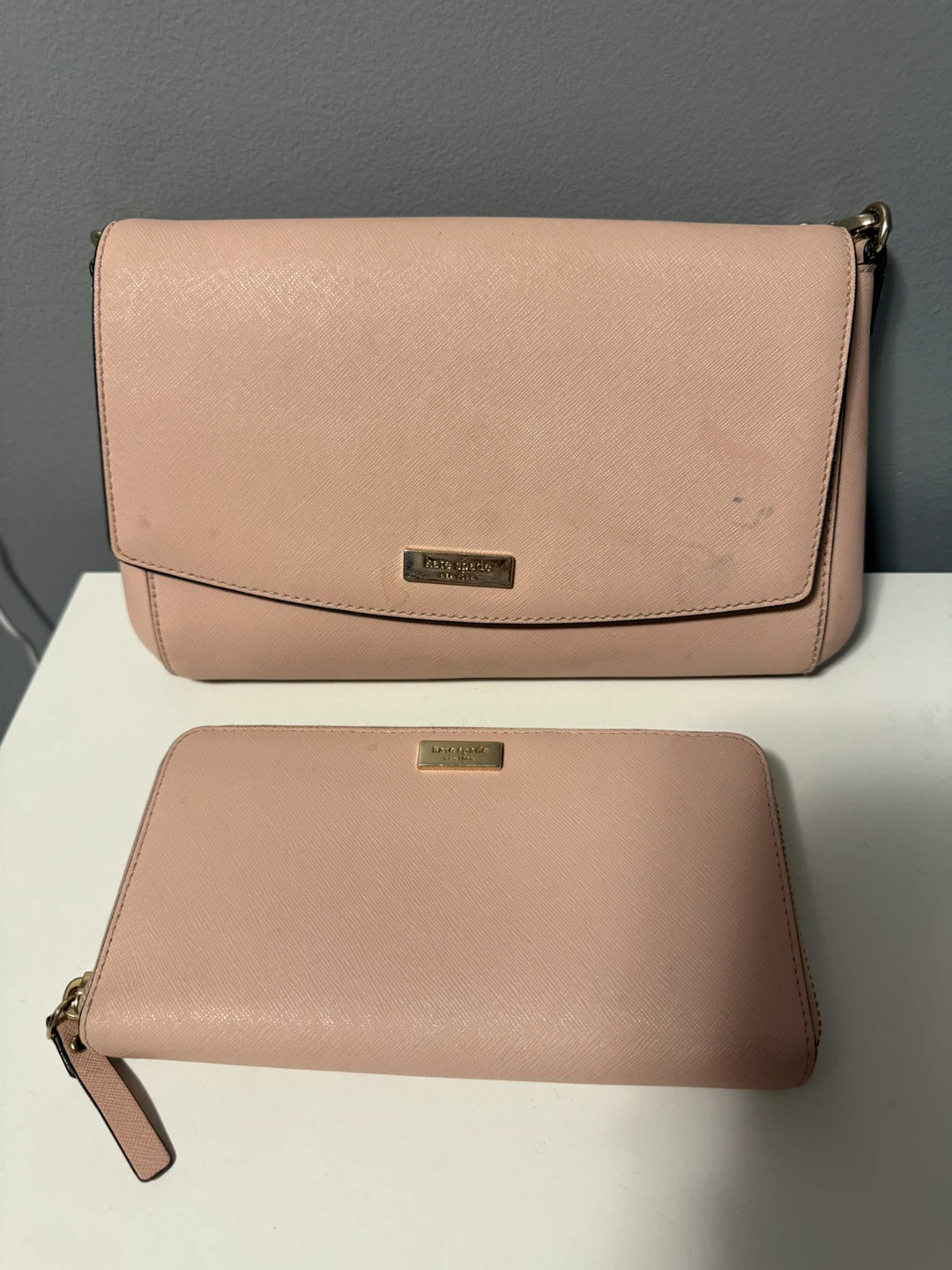 Kate Spade Pink Shoulder Bag and Wallet Set