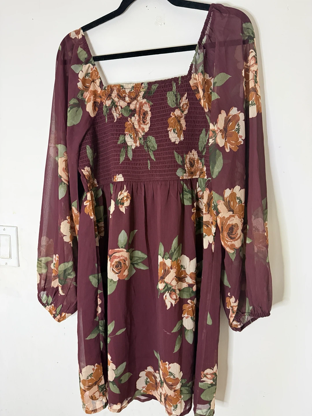 Guess Burgundy Floral Dress (NWT) - photo 3