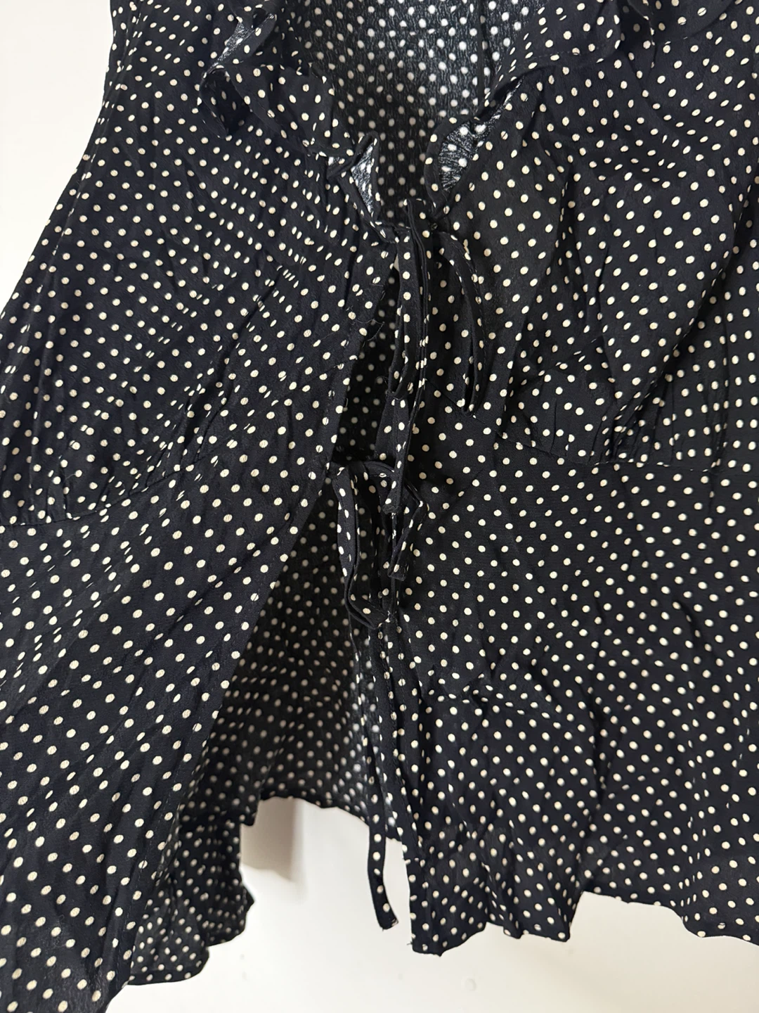 Ava & Viv Blouse Polka Dots and Tie Front (plus size) NWT - photo 2