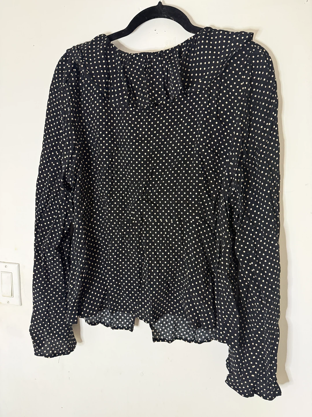 Ava & Viv Blouse Polka Dots and Tie Front (plus size) NWT - photo 5