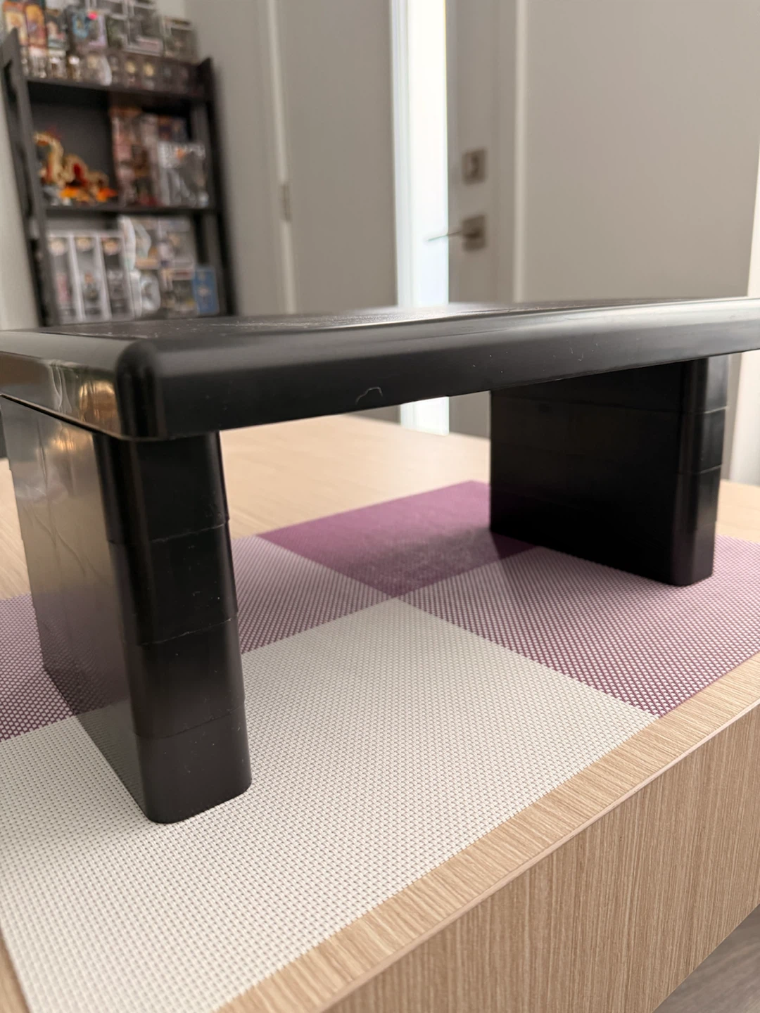 Black Monitor Stand with Included Risers