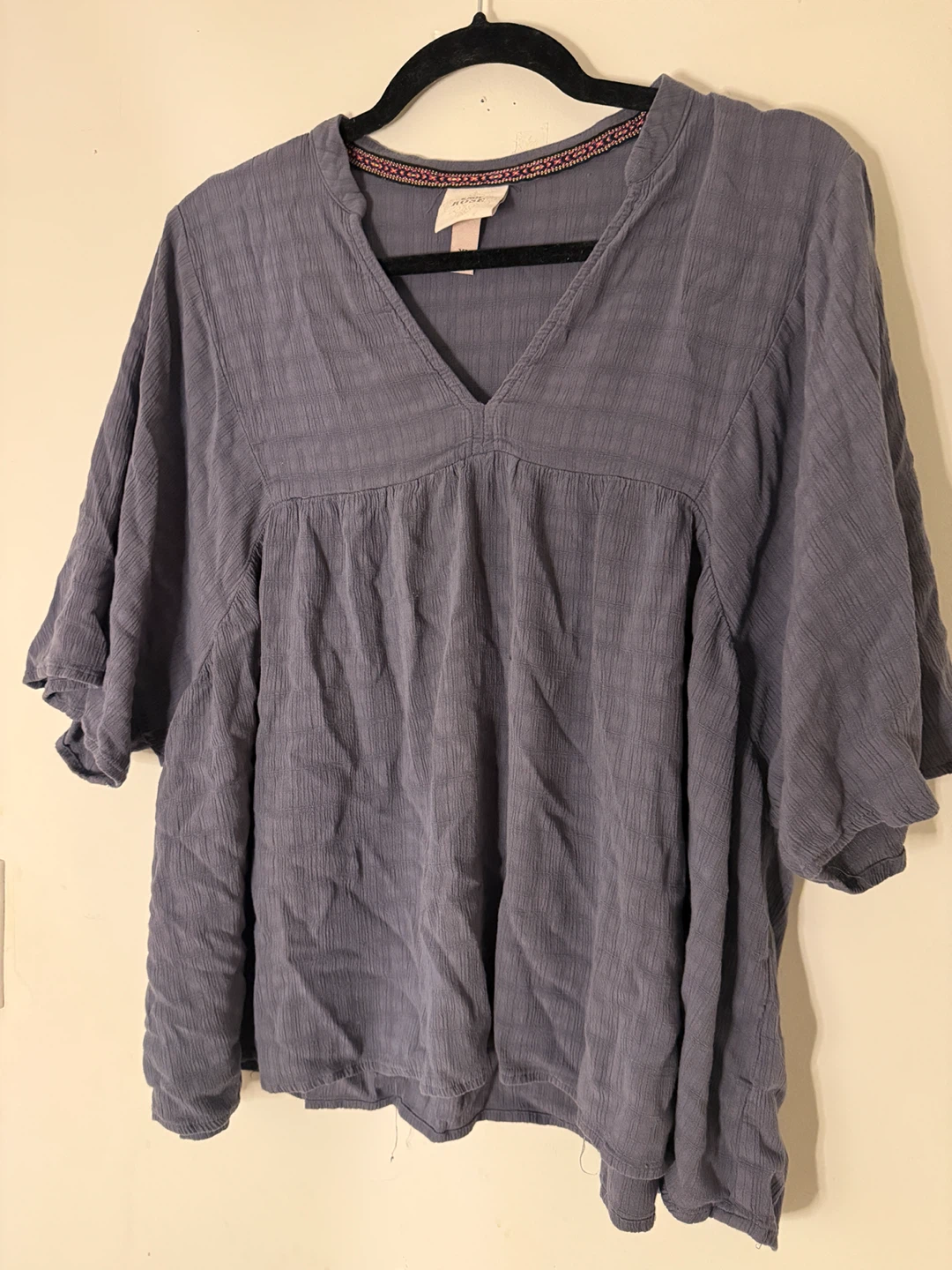 Knox Rose Plus-Size Women's V-Neck Blouse (XL)