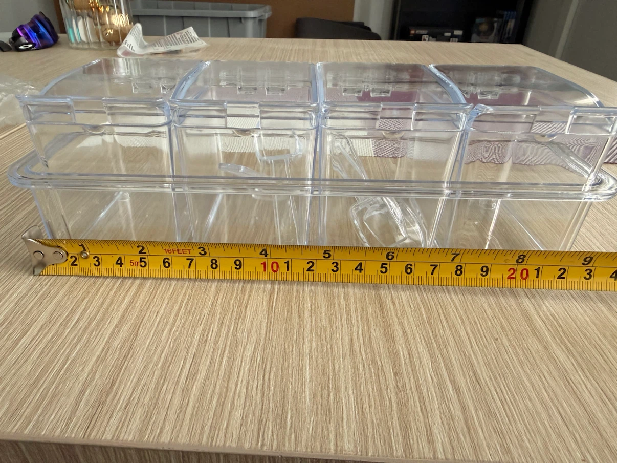 4-Compartment Clear Plastic Condiment Organizer - photo 2