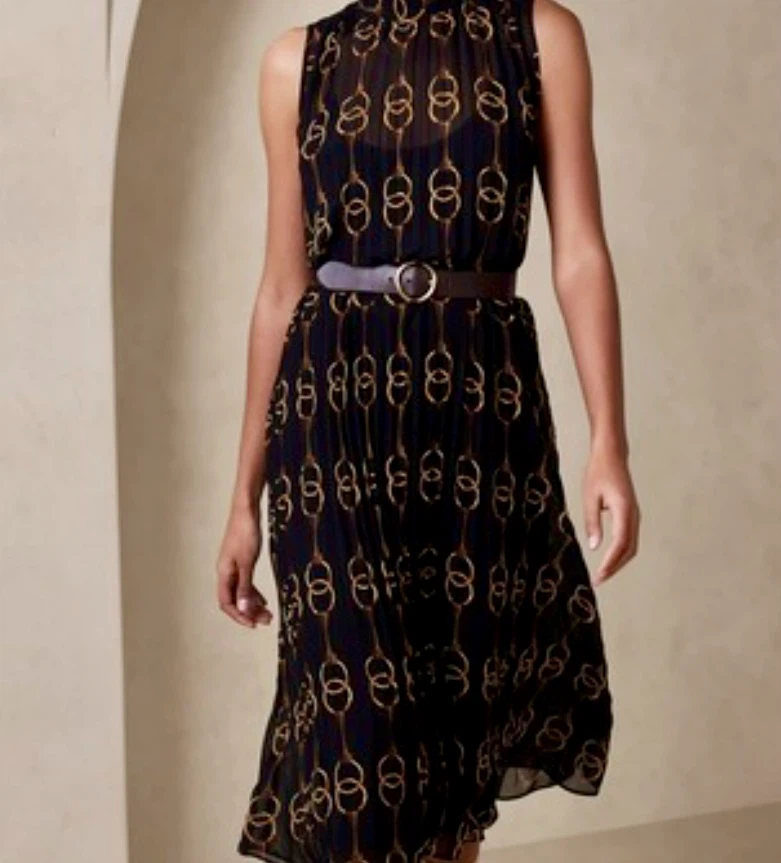 Banana Republic Pleated Chiffon  Dress - photo 3
