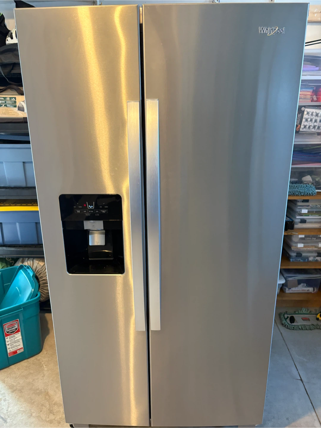Whirlpool Side-by-Side Refrigerator with Ice and Water Dispenser