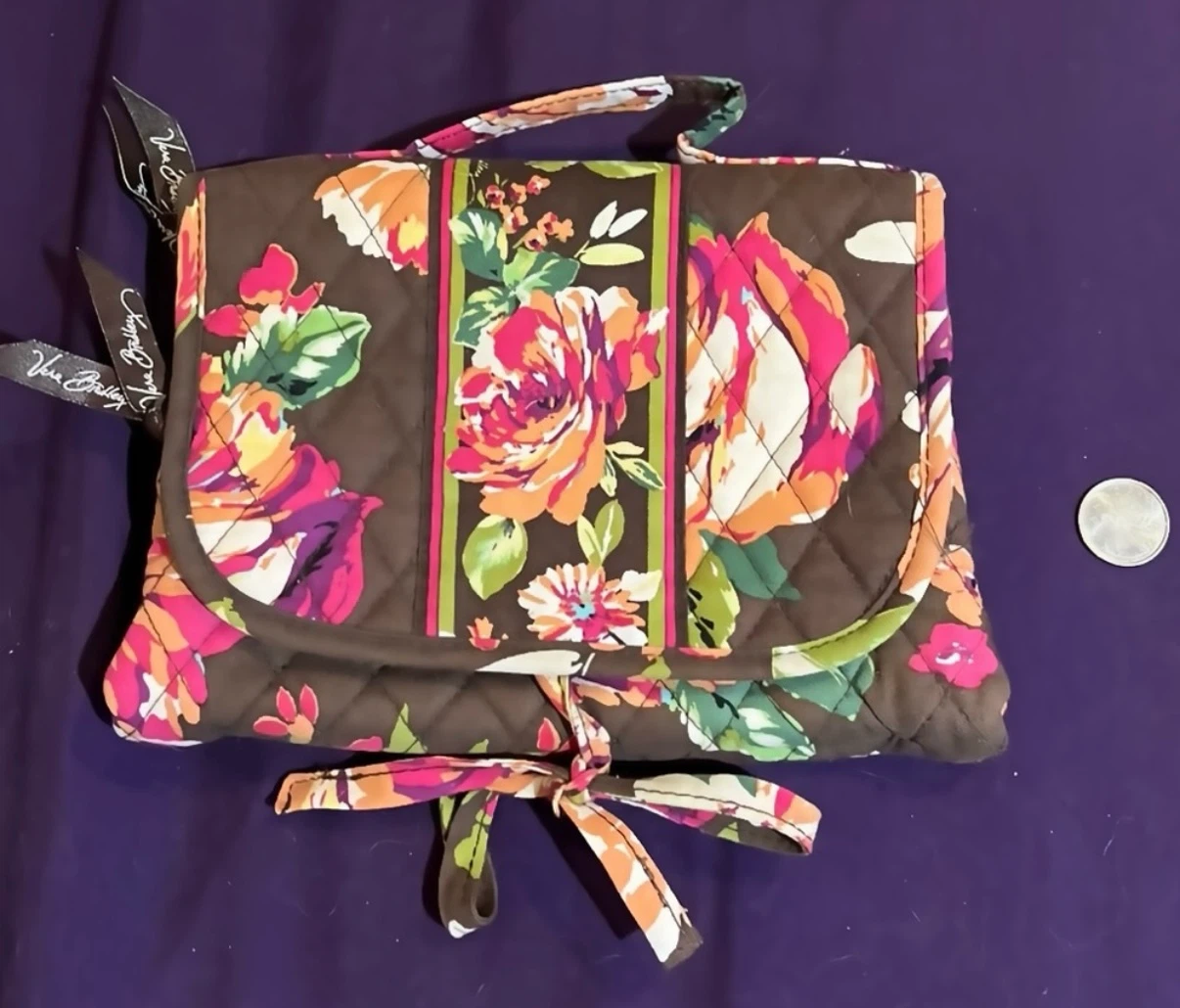 RARE Vera Bradley Travel Organizer Bag in English Rose