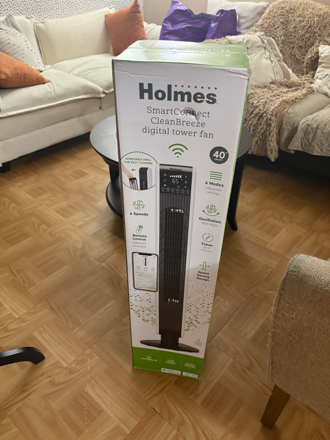 Holmes SmartConnect CleanBreeze Digital Tower Fan