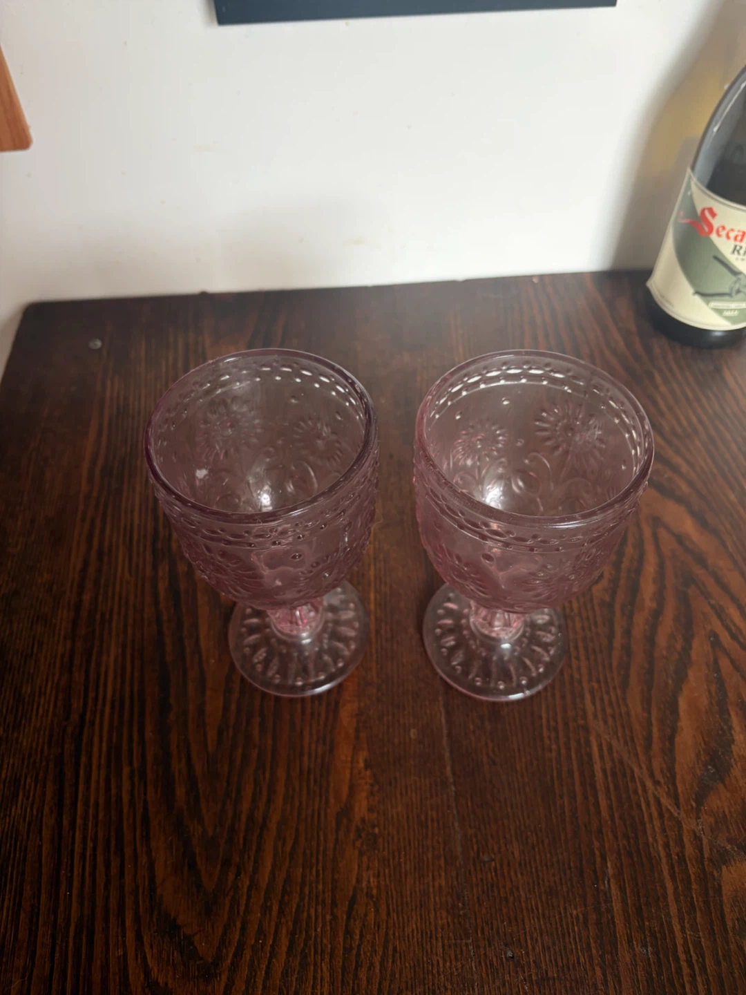Pink Vintage Embossed Goblets - Set of 2 - photo 2