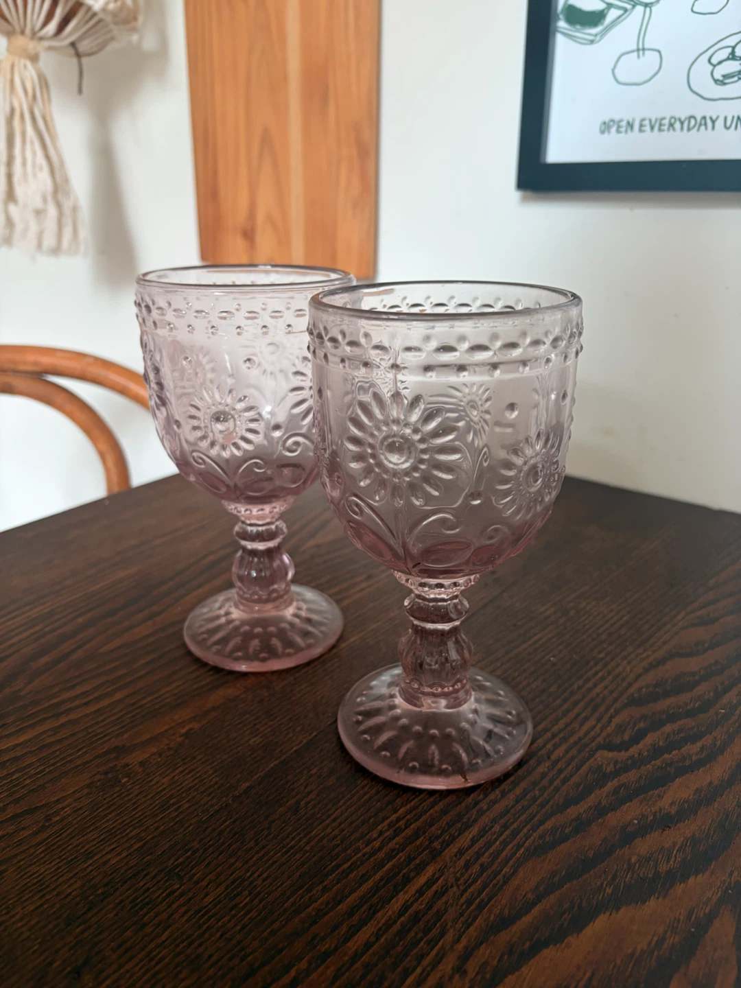 Pink Vintage Embossed Goblets - Set of 2 - photo 3