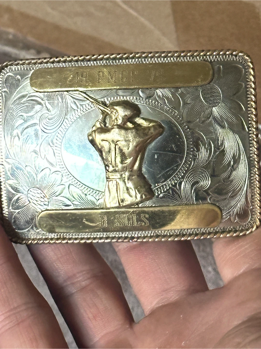 Vtg 1979 Montana Silversmiths Trap Shooting Trophy Buckle - photo 3